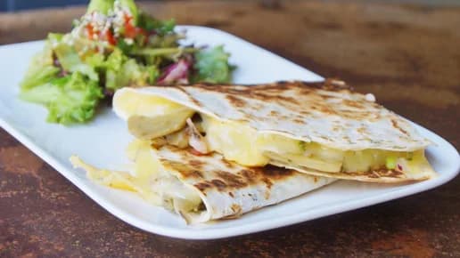 Quesadilla de queso con champiñón