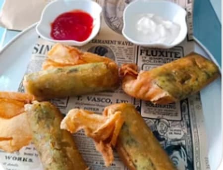 Crujientes de espinaca e queixo (4 Uds)