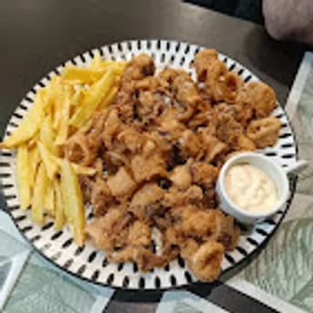 Zorza con patatas fritas