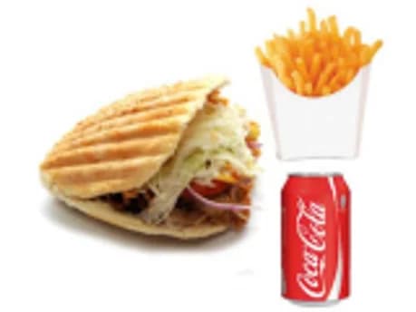 1. Menú kebab ternera, pollo o mixto