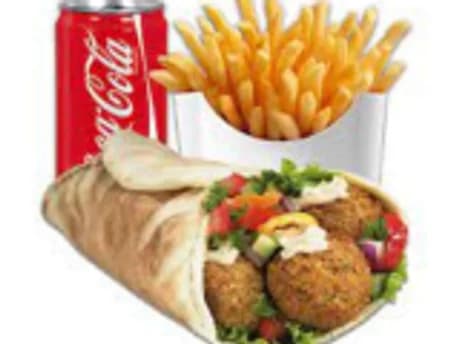 21. Menú dürum de falafel vegetal