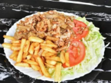 37. Kebab en plato ternera y pollo