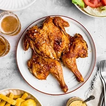 Medio pollo a la brasa (sin patatas)